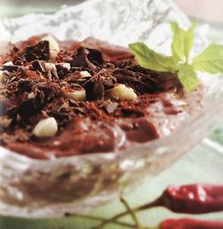 Mousse de chocolate com pimenta